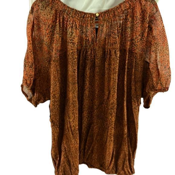 Womens Loft summer shirt with elastic waist, size large - Picture 2 of 7